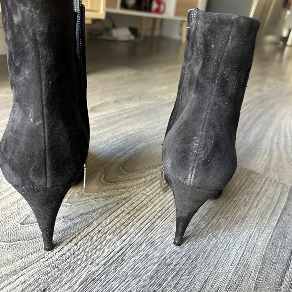 SAINT LAURENT black suede booties size 39​ - Picture 3 of 7